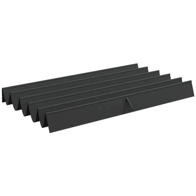 Outsunny Retractable Pergola Cover, Replacement Canopy Fabric 3 x 3 m, Dark Grey