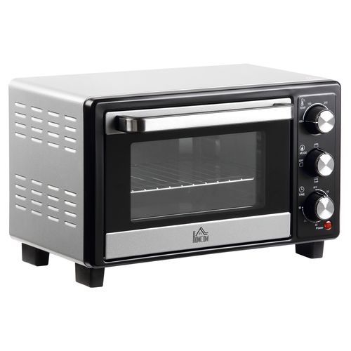Homcom Mini Convection Oven 16L Grill, Toaster Oven & Temperature Knobs 1400W