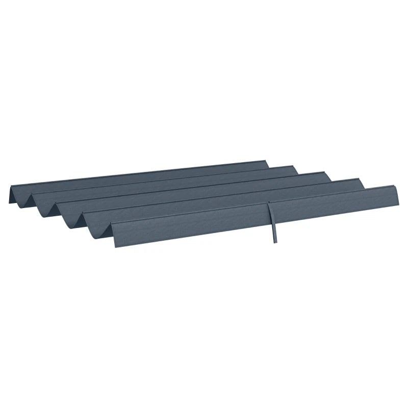 Outsunny Pergola Roof Retractable Sun Shade Cover for 2.85x2m Pergola, Dark Grey
