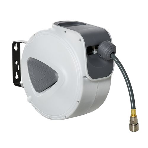 Retractable Air Hose Reel 10m+90cm Hose Diameter 3/8" 9.5 mm Hose Connector 1/4"