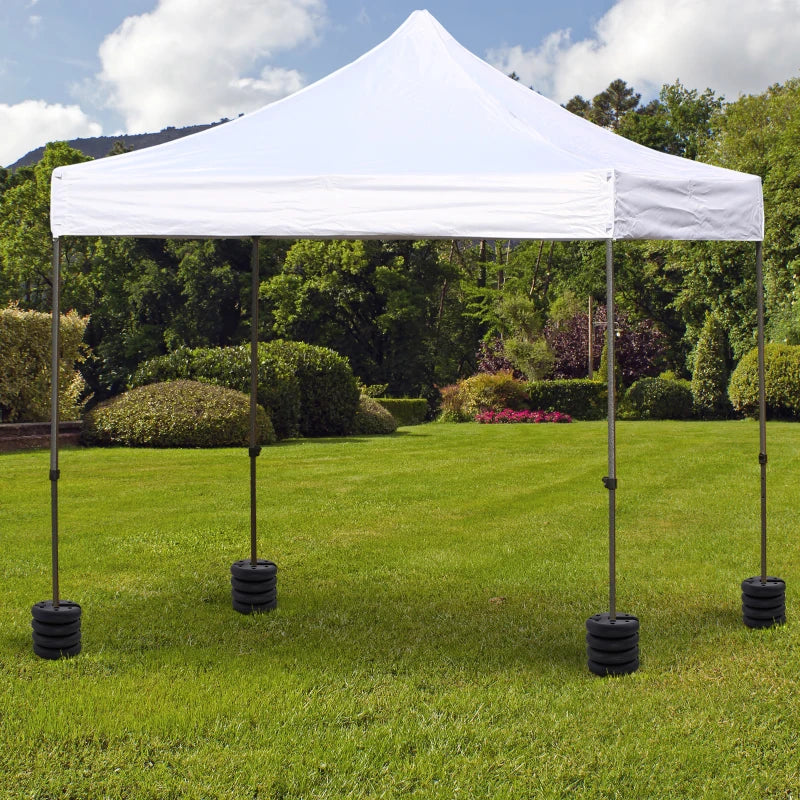 Outsunny Set of 4 PCs Gazebo Tent Sand Leg Weights Marquee Party Tent Canopy, Black