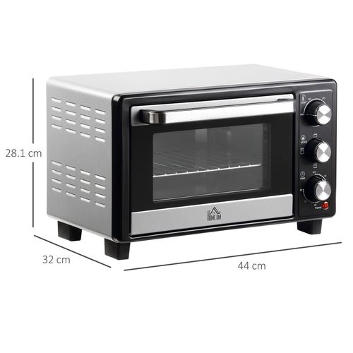 Homcom Mini Convection Oven 16L Grill, Toaster Oven & Temperature Knobs 1400W