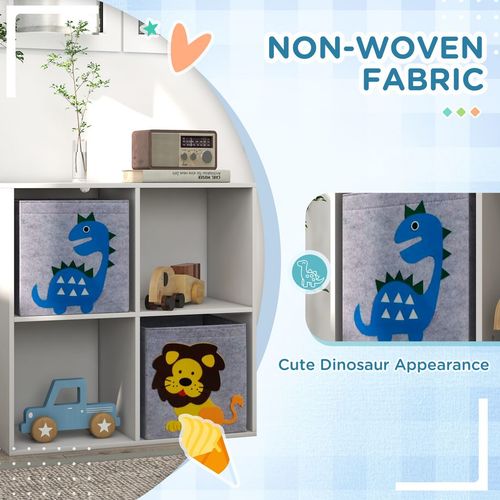 Kids White Toy Organizer | Two Non-Woven Fabric Drawers for Bedroom Organization