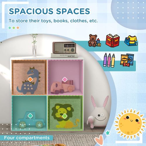 Kids White Toy Organizer | Two Non-Woven Fabric Drawers for Bedroom Organization
