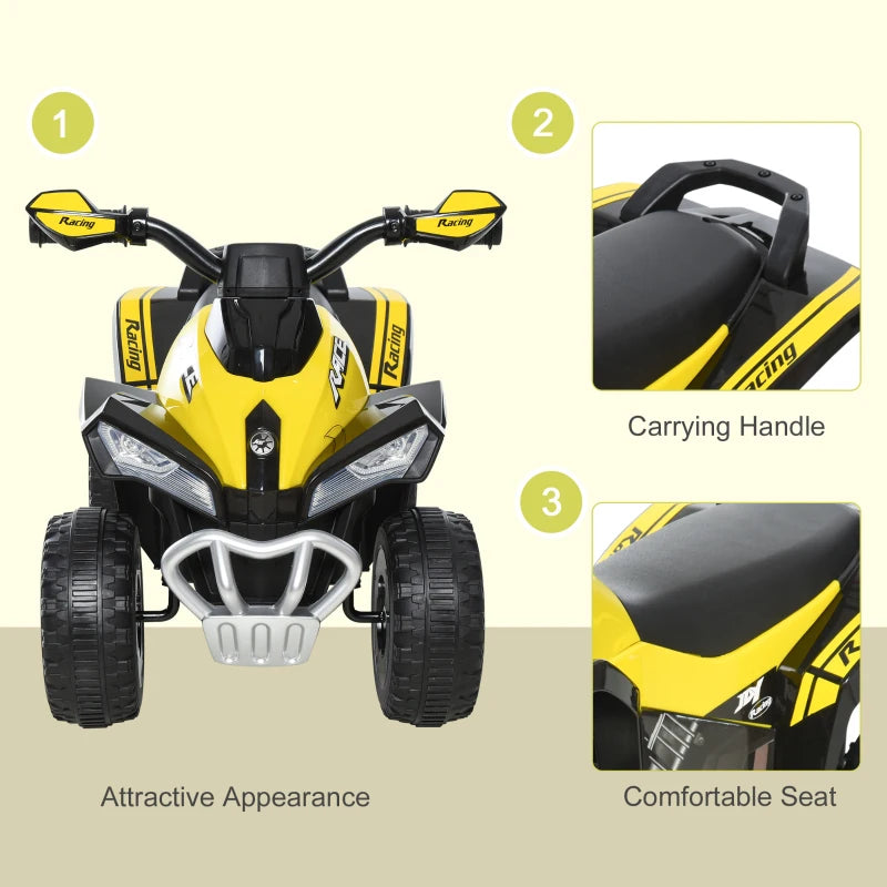 HOMCOM Toddler Kids Ride on Car, Foot To Floor Slider for 18-36 Months, Yellow