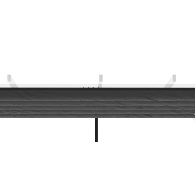 Outsunny Retractable Pergola Cover, Replacement Canopy Fabric 3 x 3 m, Dark Grey