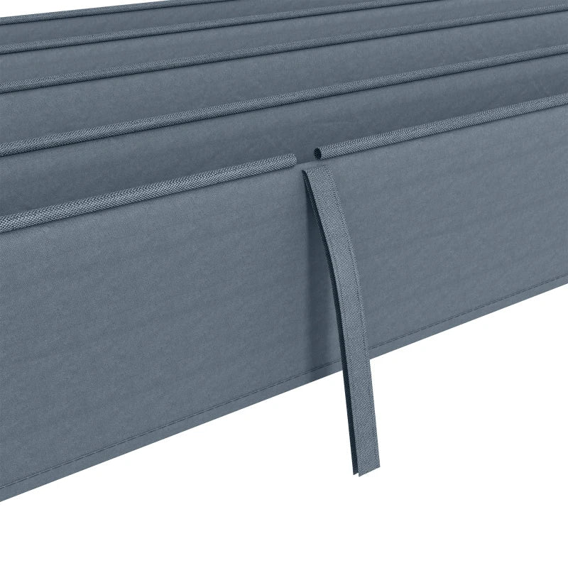 Outsunny Pergola Roof Retractable Sun Shade Cover for 2.85x2m Pergola, Dark Grey