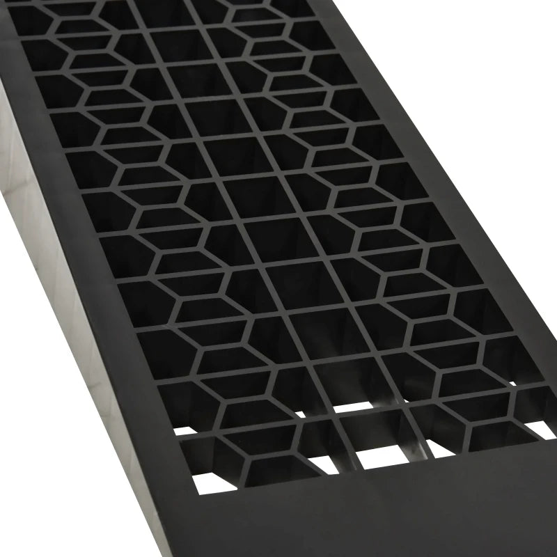 HOMCOM Pair of Low Entrance Plastic Curb Ramps Anti-Slip 3 Ton Capacity Garage