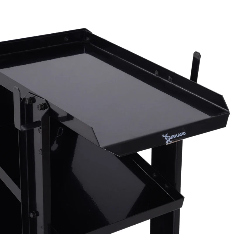 DURHAND Welding Cart for Tank Gas Bottles, Trolley with Safety Chain and Wheel, Black