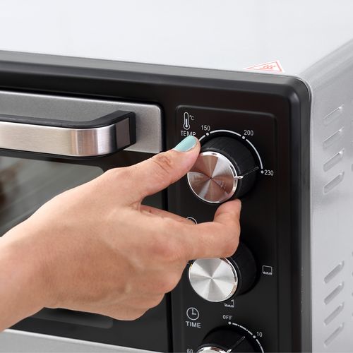 Homcom Mini Convection Oven 16L Grill, Toaster Oven & Temperature Knobs 1400W