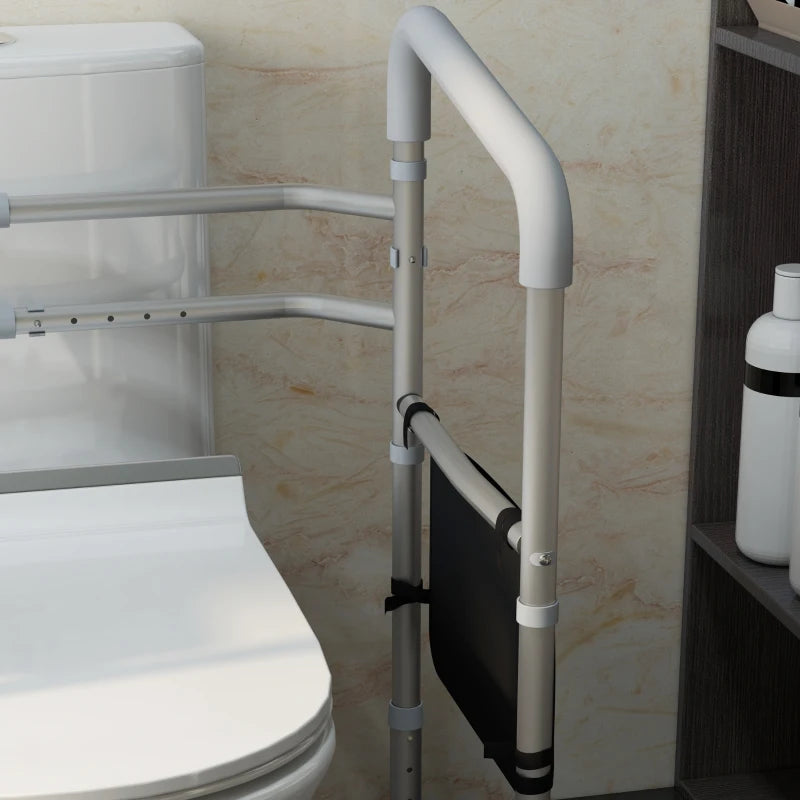 HOMCOM Adjustable Free Standing Toilet Safety Frame with Arms for Elderly Disabled