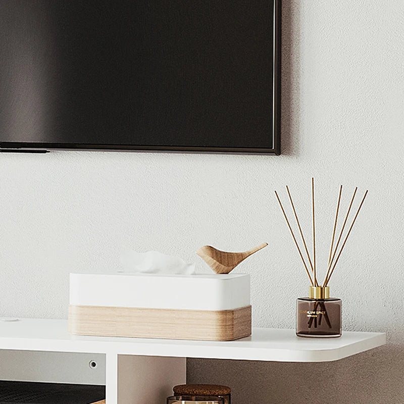 HOMCOM Floating TV Unit Stand, Wall Mounted Media Console with Storage Shelf, White