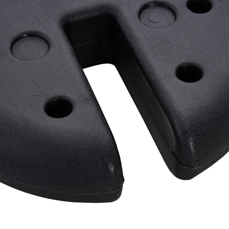 Outsunny Set of 4 PCs Gazebo Tent Sand Leg Weights Marquee Party Tent Canopy, Black