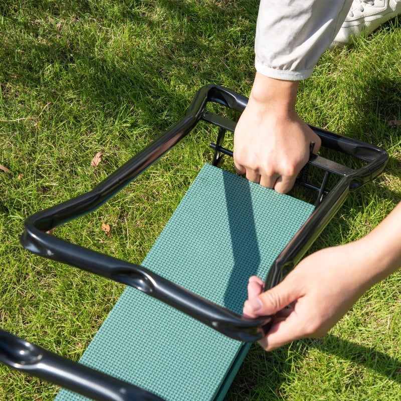 Garden Kneeler 2 in 1 Ergonomic Design Knee Pad Support Bench Foldable Outdoor