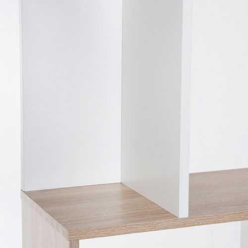 Homcom 5 Tier S-Shaped Organizer Trendy Display Shelving Stylish Storage Natural