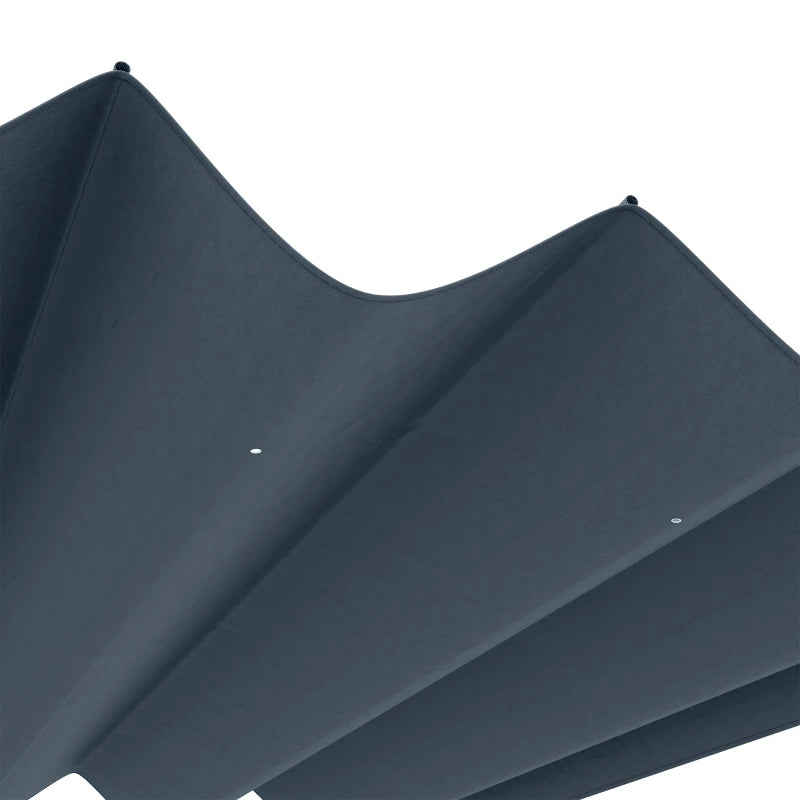 Outsunny Pergola Roof Retractable Sun Shade Cover for 2.85x2m Pergola, Dark Grey