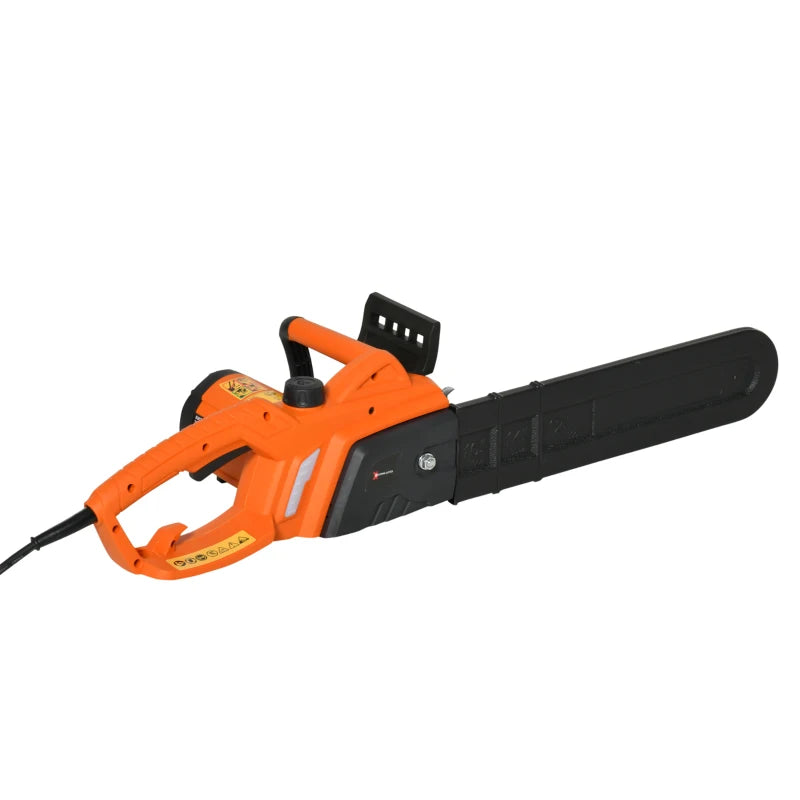 DURHAND Aluminium Electric Chainsaw with Double Brake and Cover 2000W, 40 cm, Orange