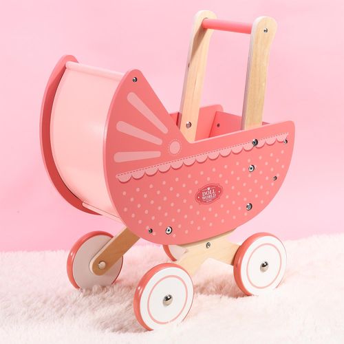 SOKA Doll World Pram Push With Teddy Walker Princess Pretend Play Pushchair 3+ ages