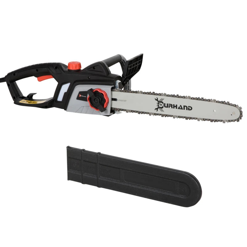 Durhand 1600W Electric Chainsaw with Double Brake, Tool-Free Chain Tensioning Lubrication