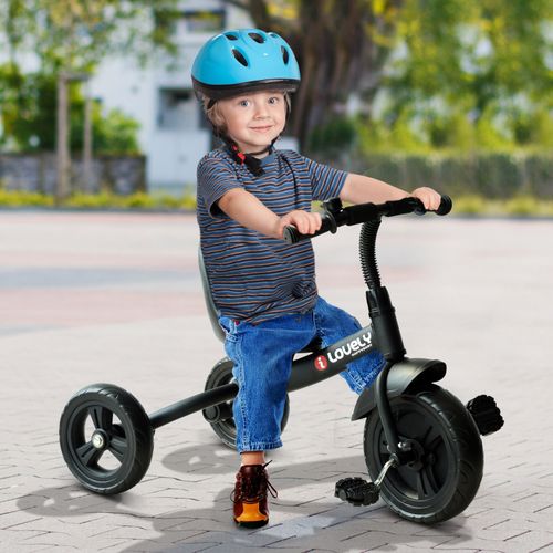 Baby Kids Children Toddler Tricycle Ride on Trike with 3 Wheels | HOMCOM Black