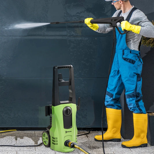 DURHAND 1800W/150 Bar High-Pressure Washer with 510 L/h Flow and 6M Hose, Green