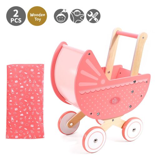 SOKA Doll World Pram Push With Teddy Walker Princess Pretend Play Pushchair 3+ ages