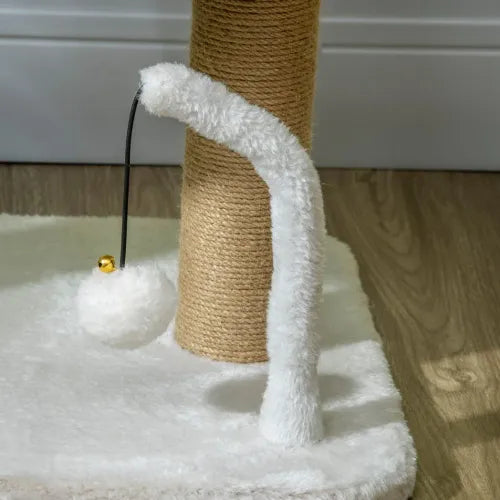 Indoor Modern Cat Tree Kitty Play Tower 42cm with Toy Ball, Jute Scratching Post