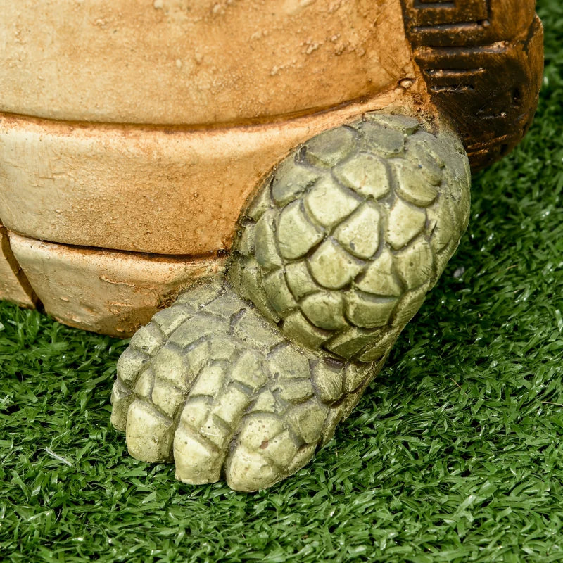 Outsunny Vivid 2 Tortoises Garden Statue with Solar LED Light, Ornament Art Sculpture